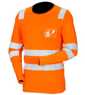 Huomiopaita pitk&auml;hihainen oranssi EN 20471 Lk.2 Priha 4069